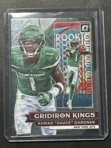 2022 Donruss Optic  Gridiron Kings Ahmad "Sauce" Gardner Rookie RC #RGK-18 Jets
