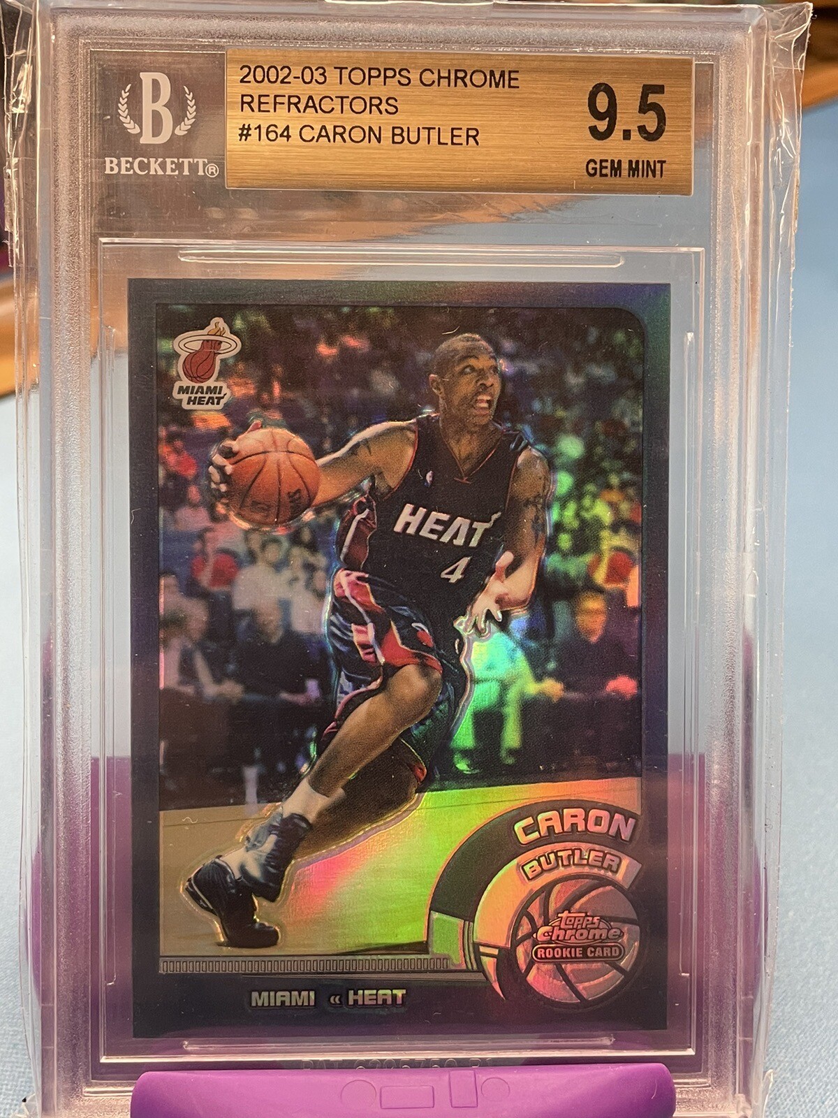 2002-03 Topps Chrome Refractor Caron Butler RC BGS 9.5 10 Heat