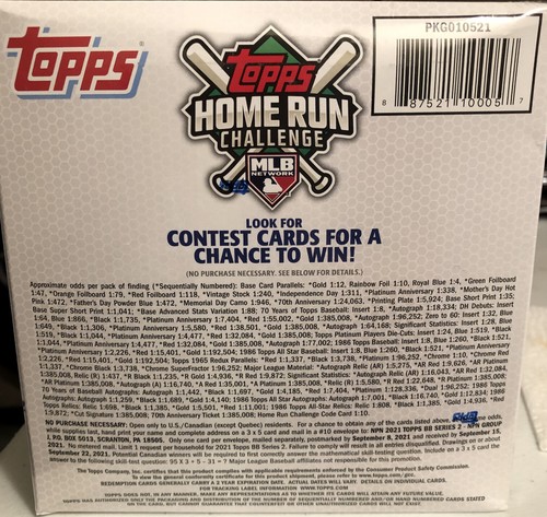 ⚾ 2021 Topps Series 2 MEGA BOX! 256 Cards! Look for BLUE PARALLES NEW - 第 2/3 張圖片