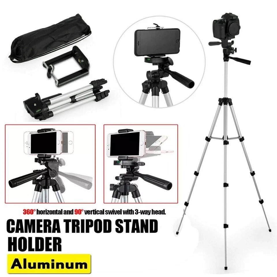 Профессиональная подставка-штатив 50 дюймов для цифровых однообъективных зеркальных фотоаппаратов/видеокамер - Изображение 3 из 4