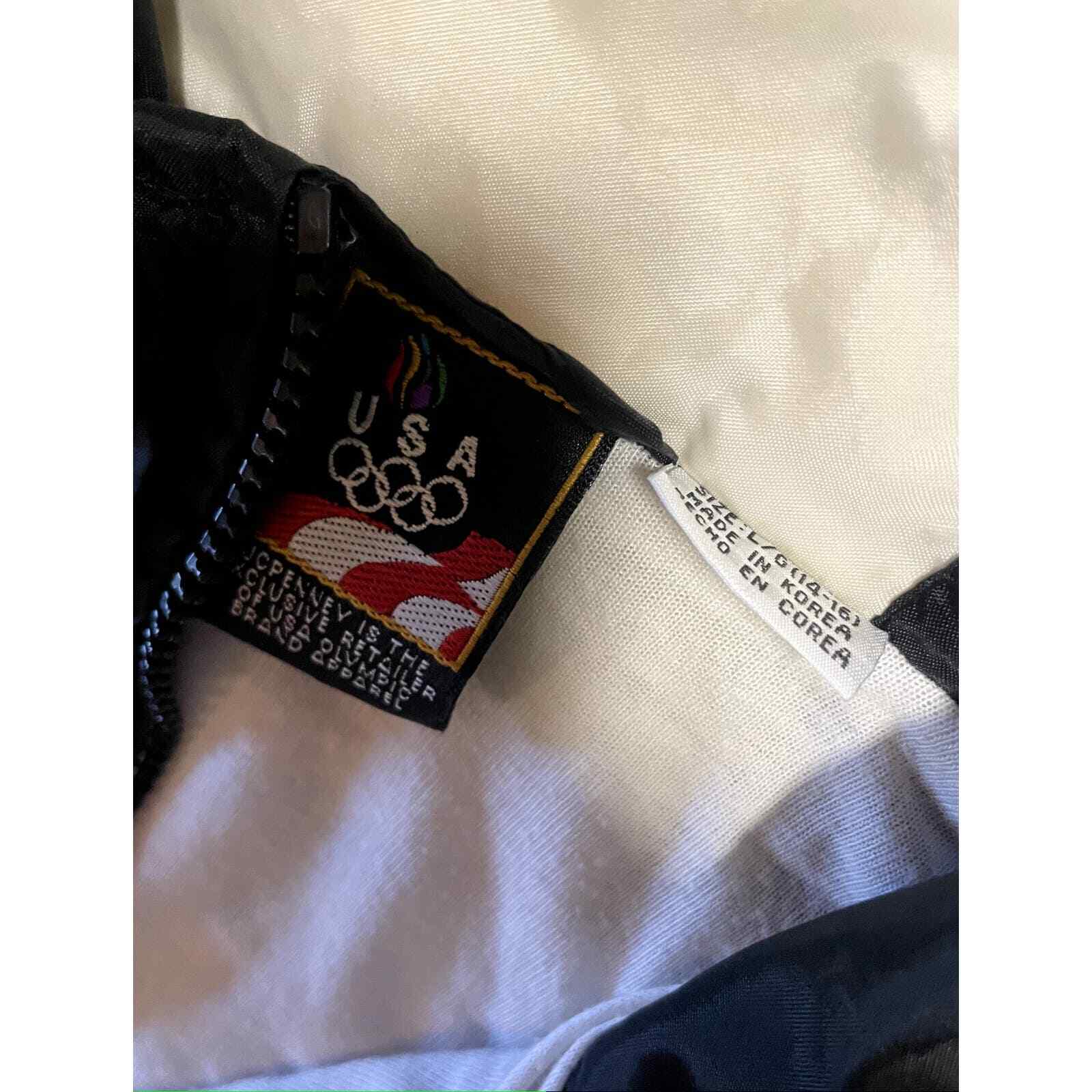 Vintage Nike Olympic Windbreaker Black 90s Zip Up Jacket