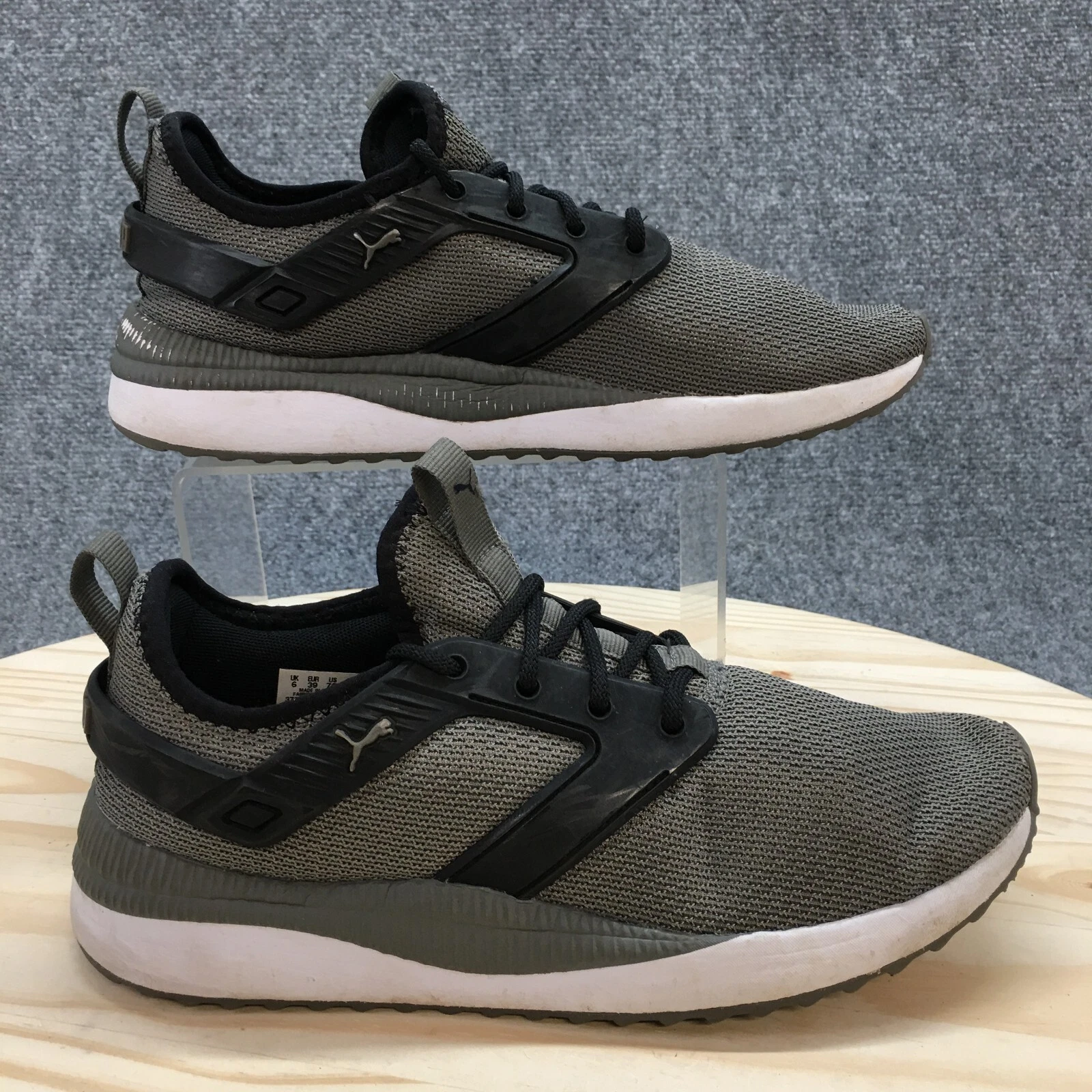 Scarpe Puma Youth 7 Next Excel sneakers da corsa in maglia grigio logo basso 372108 01