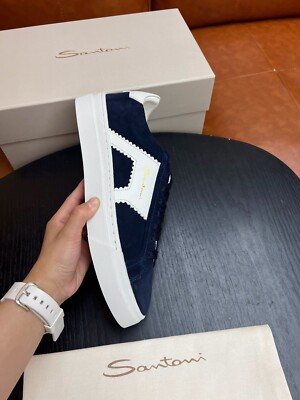 Santoni Men's letter-up low-top shoes