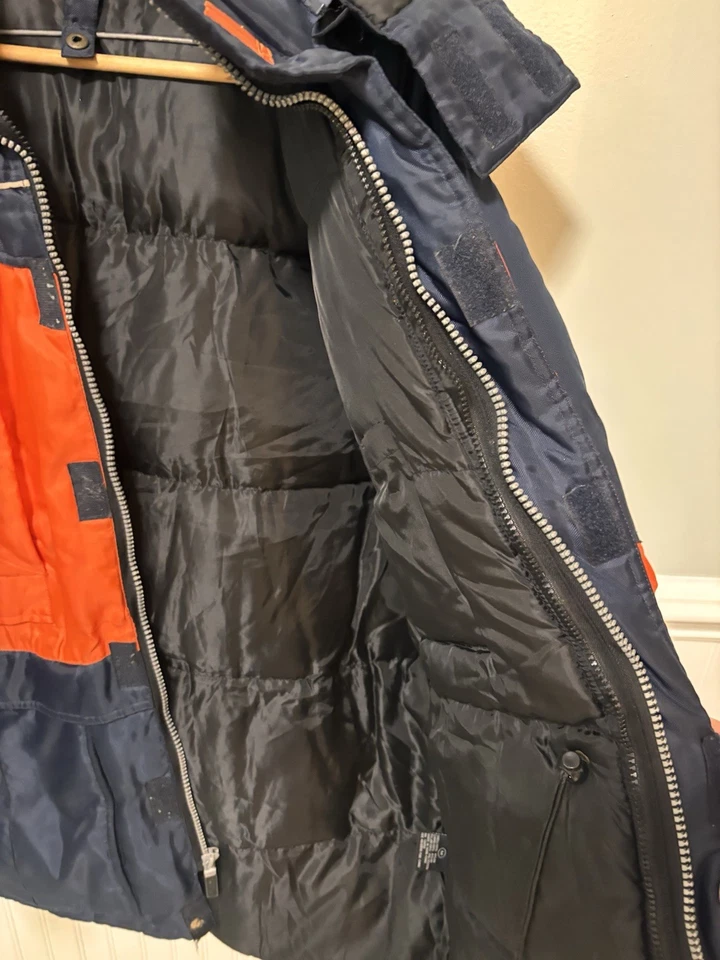 Men's M Winter Jacket Insulated, Blue/Orange, Medium, Hooded, North Sportif - Image 4 of 4