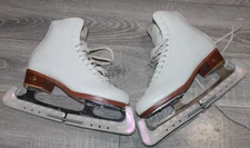 VTG Riedell 320B Women 7 Figure Ice Skates John Wilson Excel Sheffield England