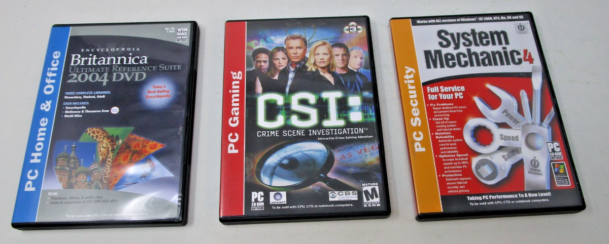 80+ Vintage Window 95/98 Era Lot of PC Games and Software Used and