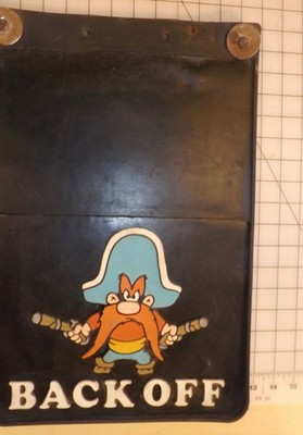 One Replacement Vtg NAPA Balkamp Yosemite Sam Back Off  Mud Flap Guard 18''x 12 