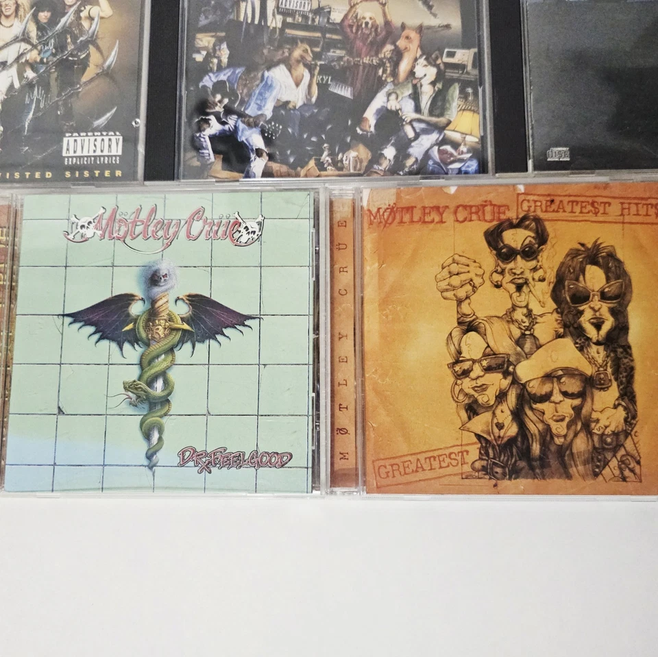 Rock CD Lot Of 8 Hair Bands Metal 90's Skid Row Guns N Roses Jackyl Motley Crue Foto 4 de 4