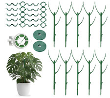 10Pcs Stackable Monstera Plant Support Stakes, Indoor Climbing Poles with Clips