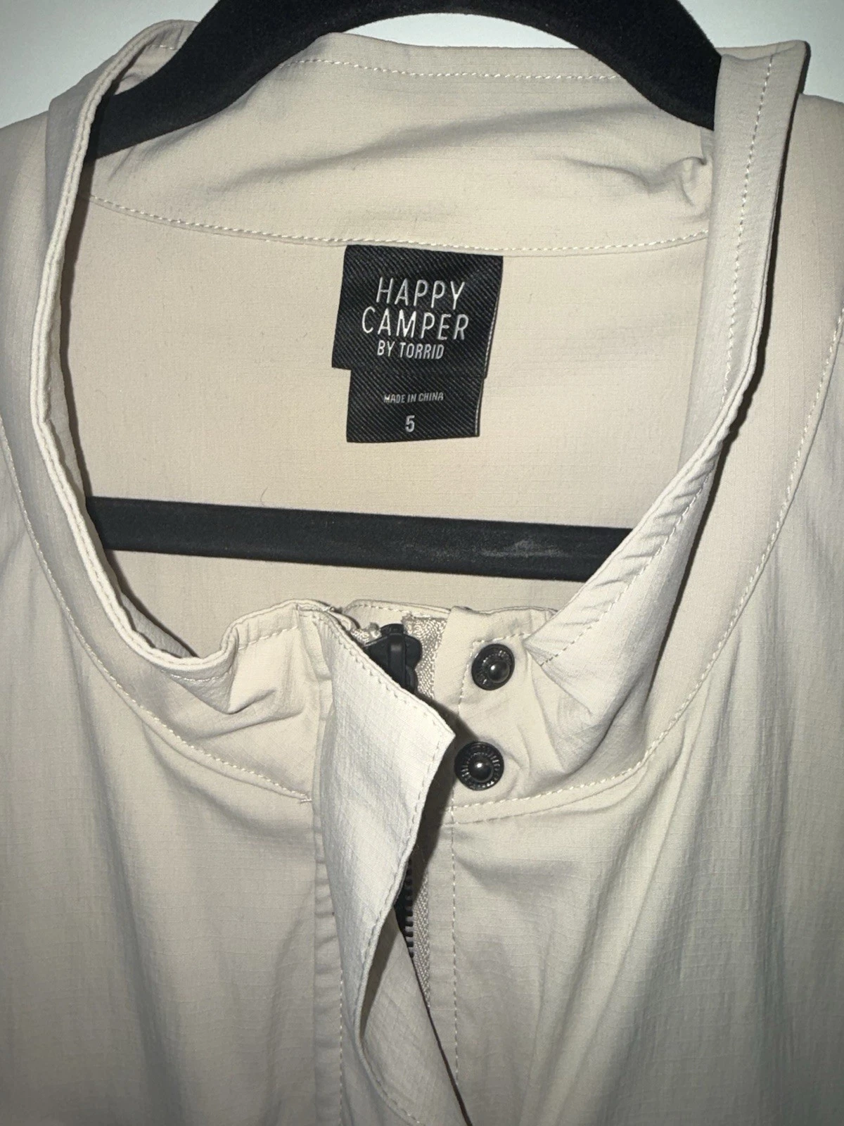 Happy Camper by Torrid unisex Beige Utility Vest  Full Zip/Buttons Sz 5X image 4