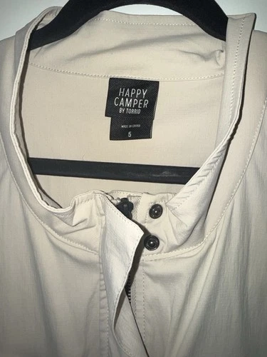 Happy Camper by Torrid unisex Beige Utility Vest  Full Zip/Buttons Sz 5X image 4
