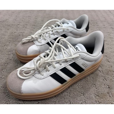 Adidas Bravada 2.0 Platform Sneakers White Black Gum Womens 5.5 Barely Worn