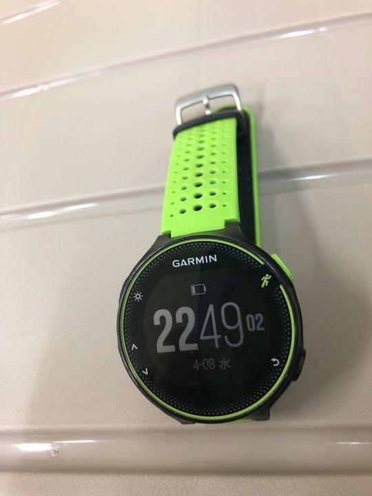 【完動品】〈Garmin〉 ForeAthlete 235J GPSウォッチ Men's Watch Garmin ForeAthlete 235J GPS 50m Waterproof Green x