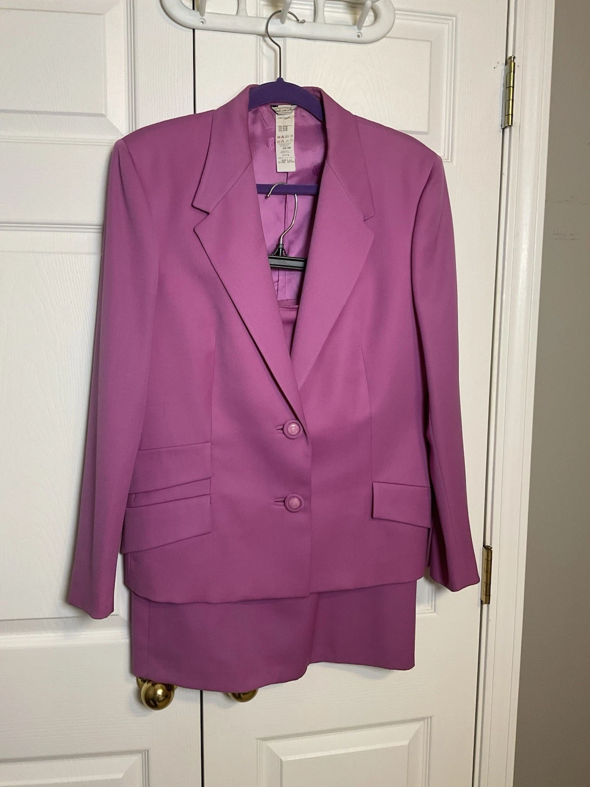 Versace — Gianni Versace Couture Vintage 1990 Black Label Skirt Suit Sz 44 (US10)