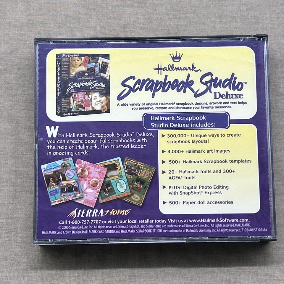 Hallmark Card Studio Deluxe 2 (PC CD 4-Disc Set Windows) Scrapbook Paper Doll + - Image 2 of 4