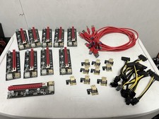 10x VER006C PCIe USB 3.0 GPU Mining Risers Complete Sets w/Cables Adapters