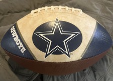 Dallas Cowboys Hail Mary, NFC & Super Bowl Champions Leather Football.