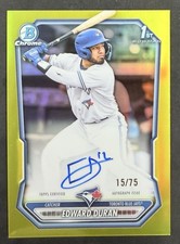 Edward Duran Bowman Chrome 2026 Yellow Refractor /75 Auto