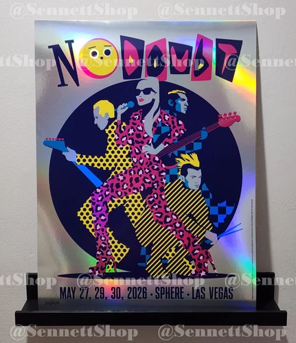 No Doubt 2026 FOIL Poster - May 27, 29, 30 - Dan Stiles (18 x 24) Sphere, Vegas
