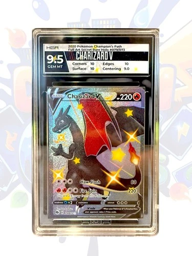 Pokemon Charizard V FA Holo (Secret) 79/73 Champions Path HGA 9.5 (PSA BGS)
