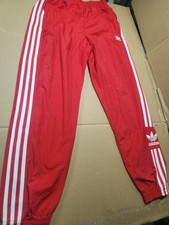 Adidas Red Adicolor Lock Up Woven Track Pants Size S Women's 25/38