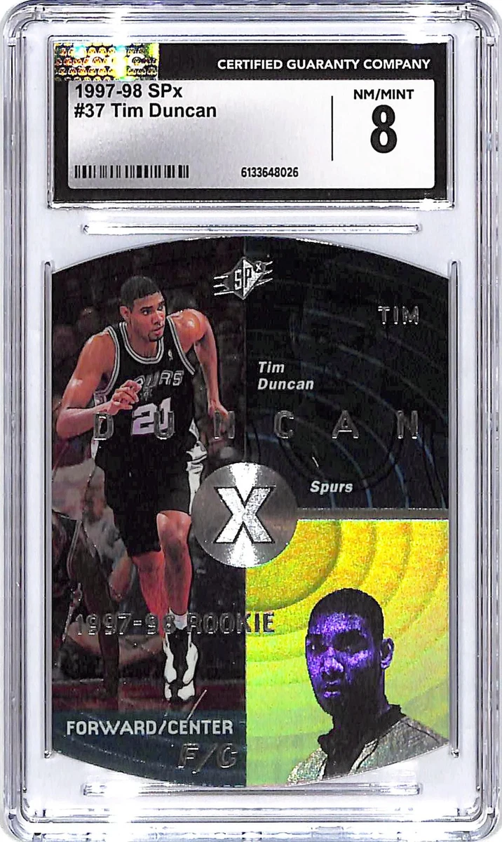 Tim Duncan Basketball Grade 10 Rookie Sports Trading Cards
