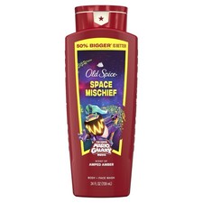 Old Spice Body Wash, *Limited Edition, Space Mischief ☄️ Amped Amber 24 oz 0.66 per gallon