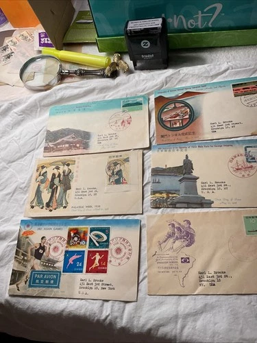 1958-JAPAN-lot Of SIX (-6-)-FIRST DAY COVERS-#9