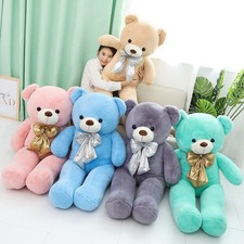 80-100cmx Cotton Stuffed Plush Animals Toys Macaron color Teddy Bear Plush Toy