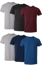 HANES 6-Pack Men's Tagless Pocket T-Shirts Cool Cotton Moisture Wicking - Size S
