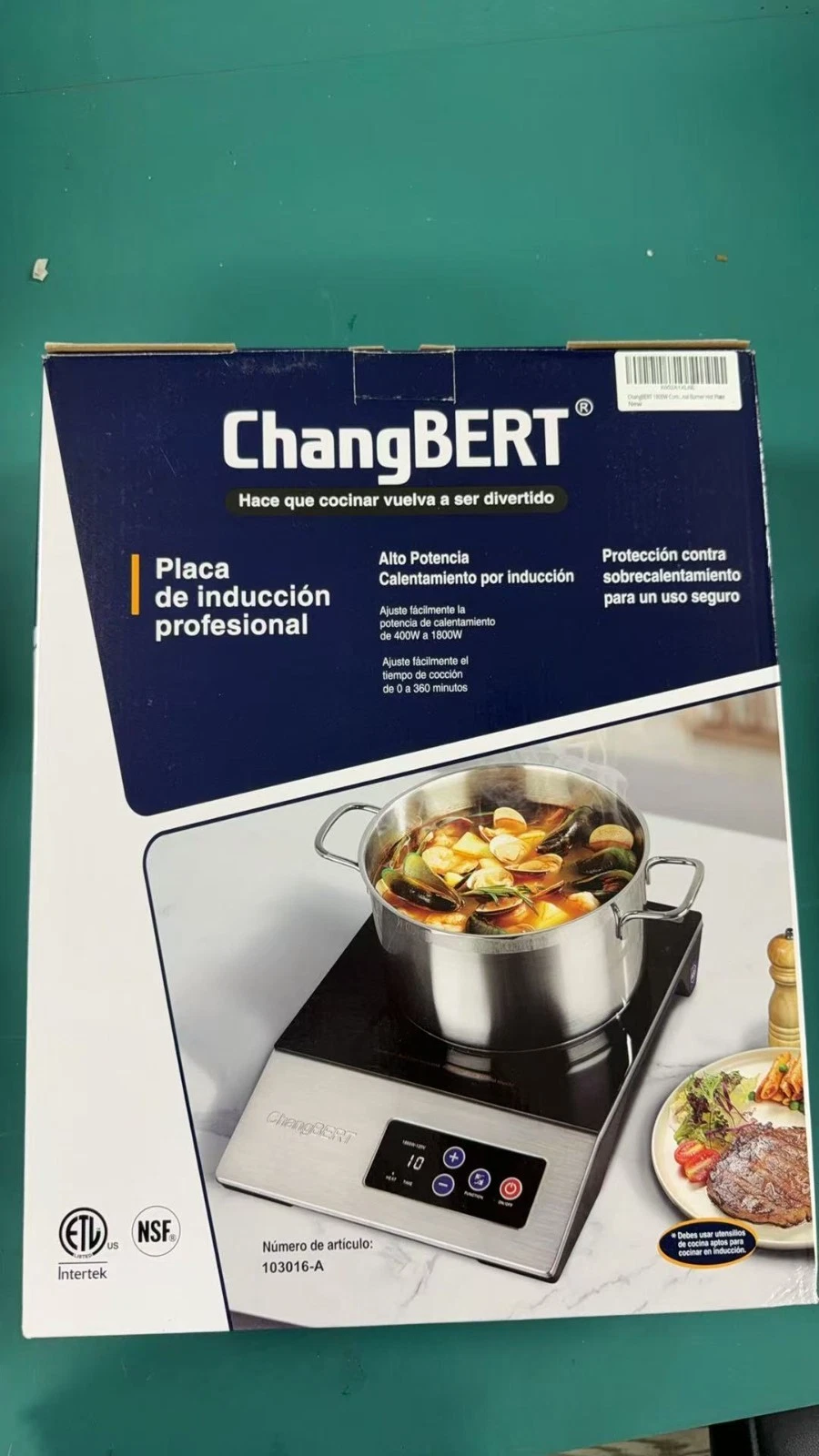 1800W Commercial Stainless Induction Cooktop NSF ETL Timer 102716-A
Opens in a new window or tab