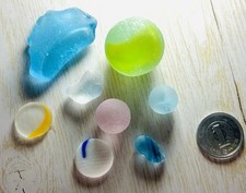 rare Genuine Surf Tumbled sea glass Wonderful fragments