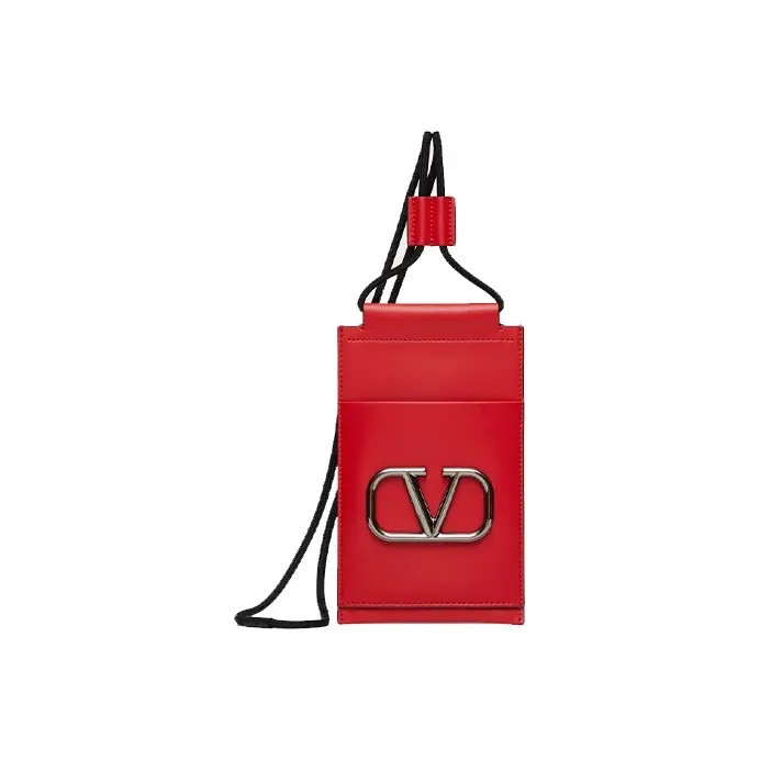 Valentino GARAVANI VLogo Signature Phone Bag Regular Men's Red 4.3x0.7x7.4 in