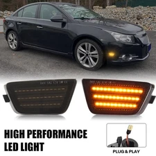 For 2011-2015 Chevy Cruze 2PCS Amber LED Front Bumper Fender Side Marker Lights