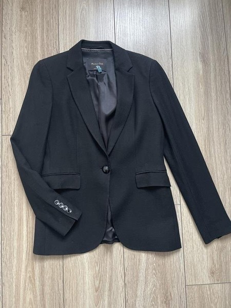 Women Massimo Dutti Blazer Black Wool 36 / S / 44