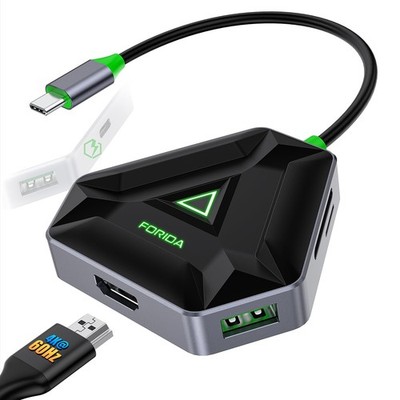 USB C Docking Station with 4K@60HZ HDMI Output, 2 A 3.0, SD/TF Card Green