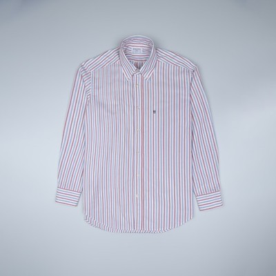 Gemelli Milano Schneiderhemd 100% Baumwolle Gr. XL weiß, himmlisch und rosa Streifen