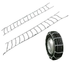 22.5" Twist Link Single Snow Traction Tire Chain for Semi Trucks (Set of 2)