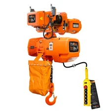 1 Ton Electric Chain Hoist Power Trolley 208~240/440~480V 2 Speed 20 ft.