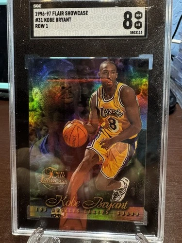 1996-97 Flair Showcase - Kobe Bryant #31 Row 1 (RC) sgc 8