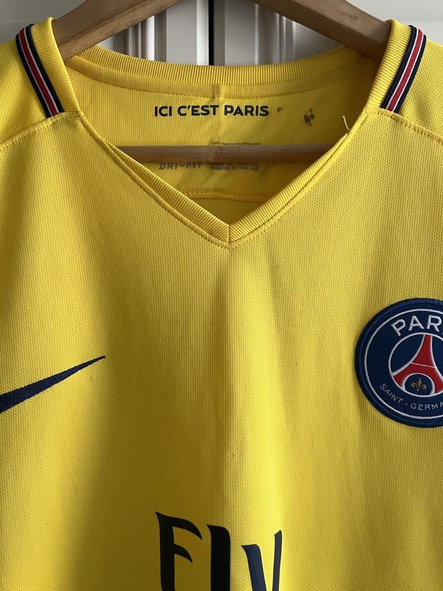 ナイキ PSG パリ・サンジェルマンXLサイズ 2017 Nike Paris Saint Germain 2017/18 Away Soccer Jersey Yellow