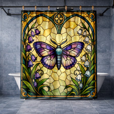 Colorful Dragonfly Shower Curtain Bathroom Decor Bathtub Partition