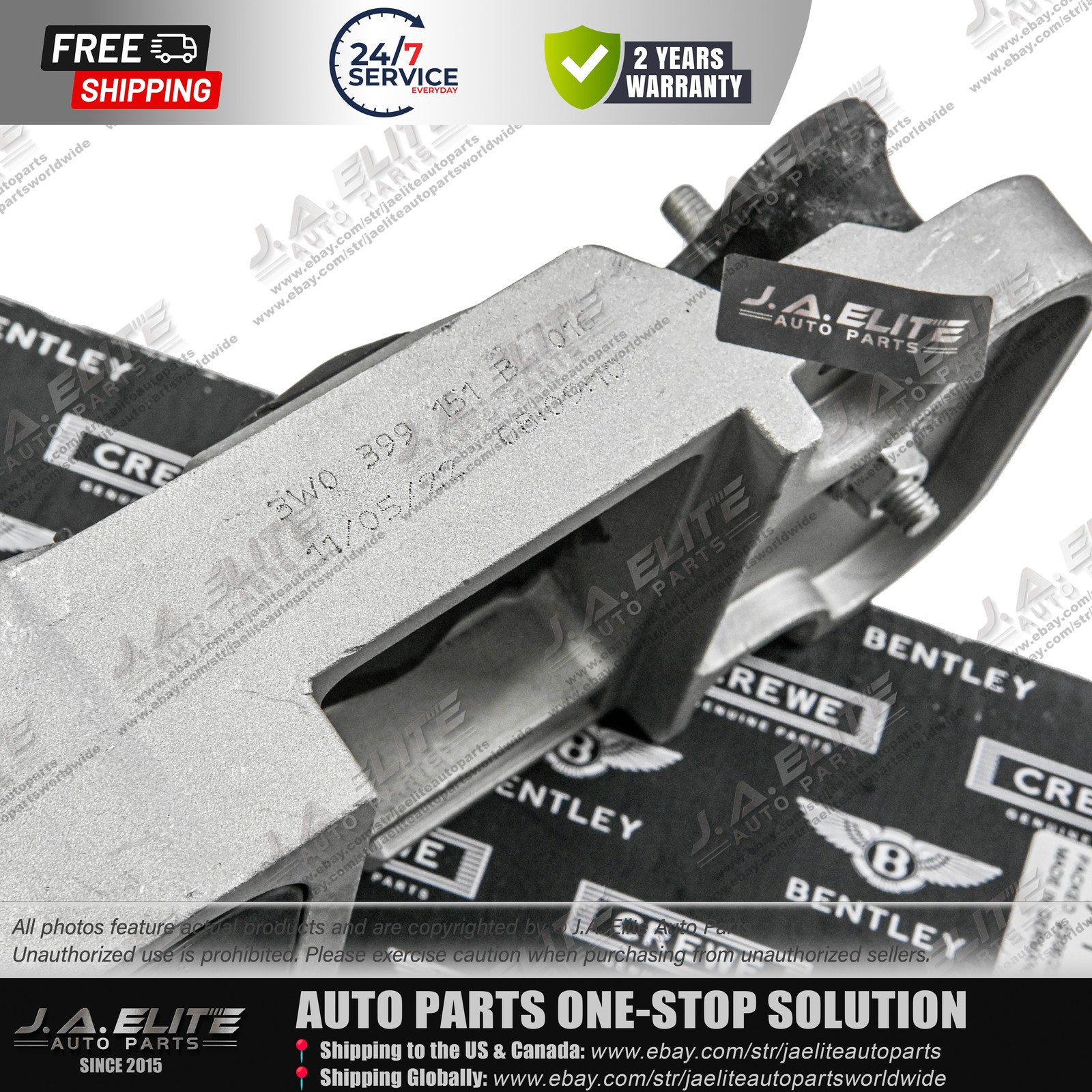 Bentley Continental GT Transmission mount P/N 3W0399151B