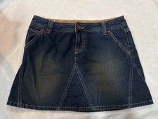 Personal Identity Vintage Y2K Dark Wash Denim Mini Skirt
