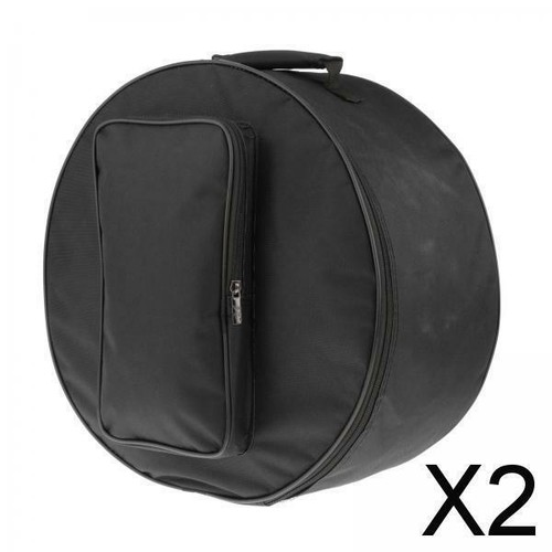 2X Black Oxford Cloth Snare Drum Bag Backpack Case Cover Instrument Parts