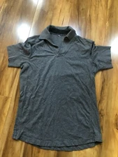 Kit & Ace Polo Shirt, Retro, Gray, Medium, Cotton-Cashmere, Exc Cond