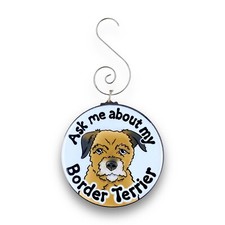 Border Terrier Mini Ornament Dog Holiday Decor Handmade Gift - 2.25"
