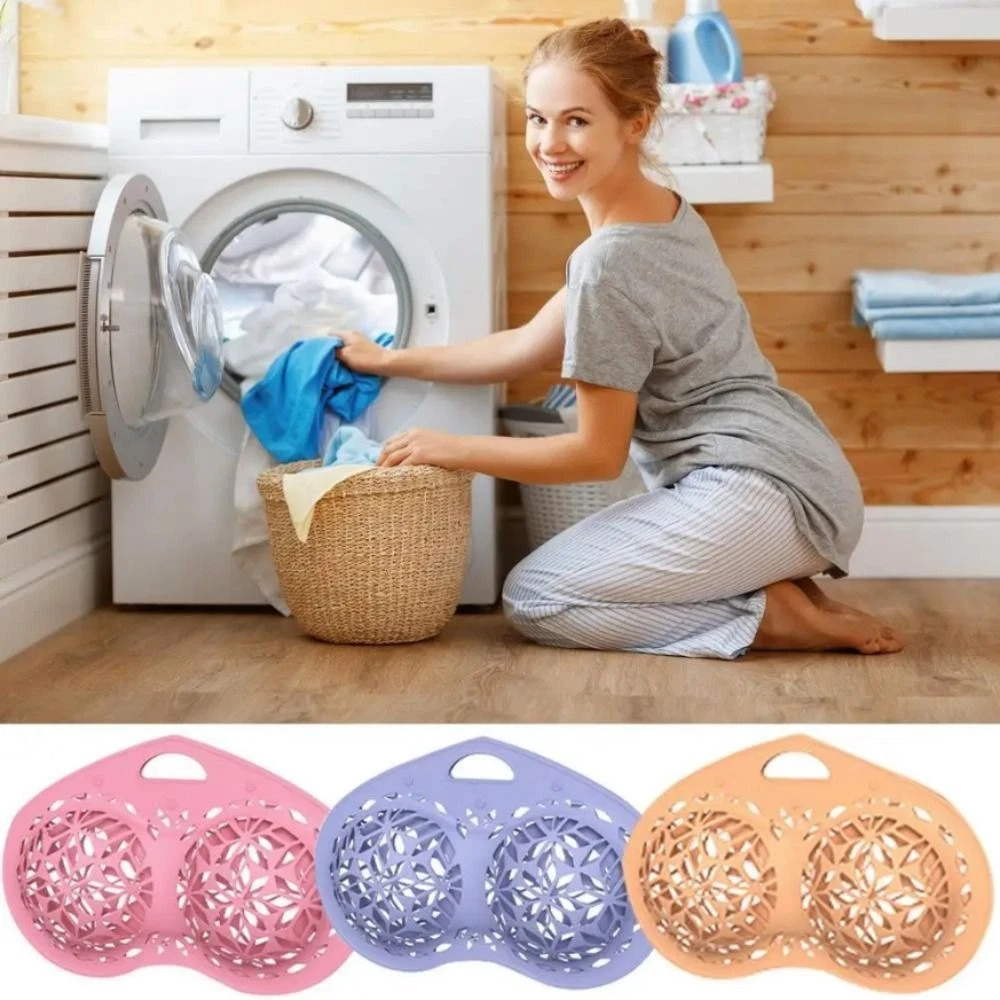 Durable Silicone Bra Washing Bag Mesh Underwear Laundry Bag Lingerie Bag  Home