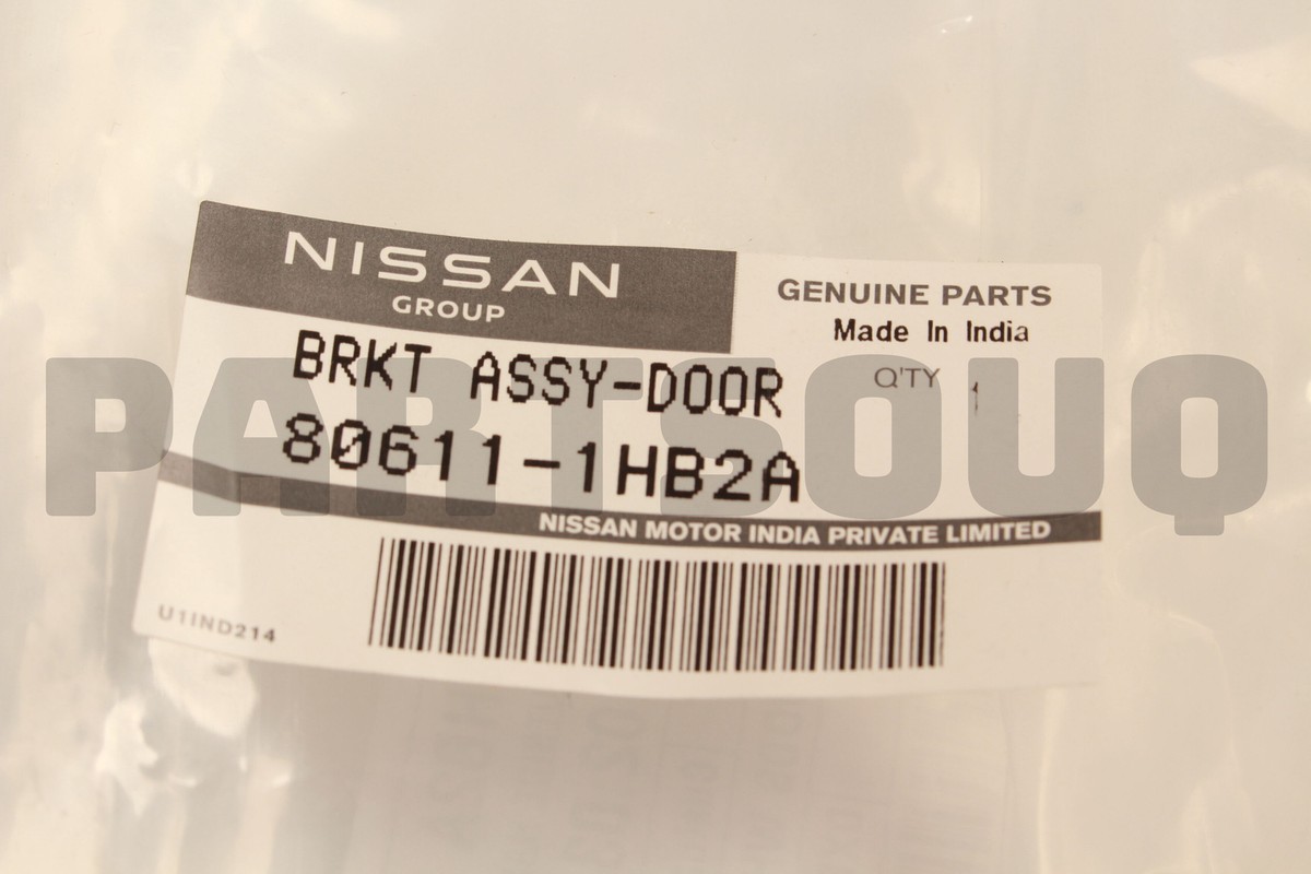806111HB2A Genuine Nissan BRACKET - OUTSIDE HANDLE, RR LH