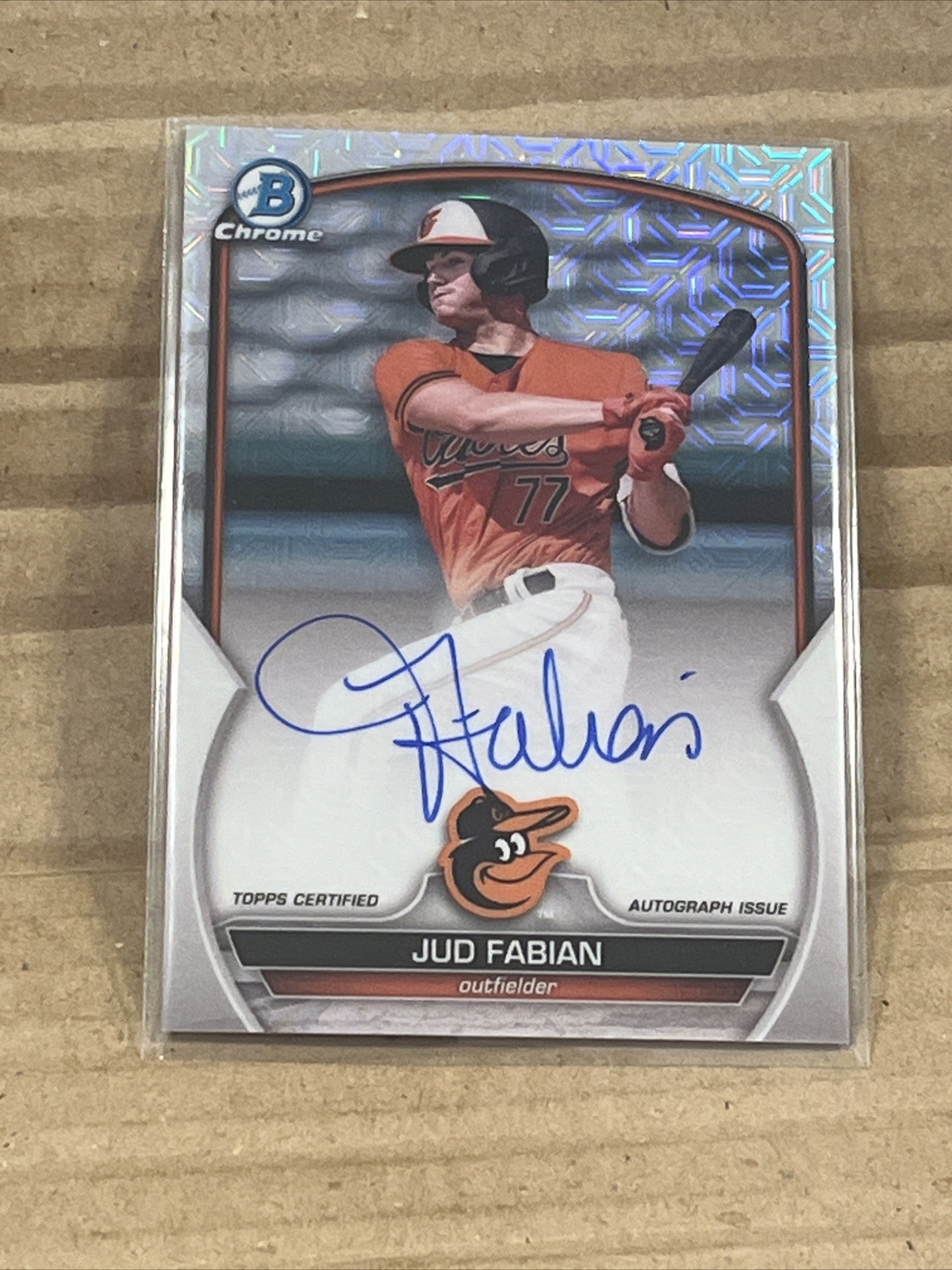 Jud Fabian 2023 Bowman Chrome Mega Box Mojo Refractor Auto Autograph #BMA-JF